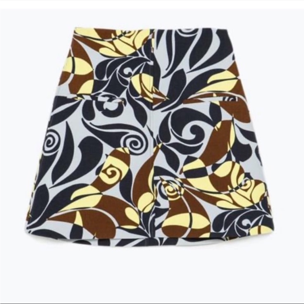Zara Printed Mini Skirt - Picture 1 of 15